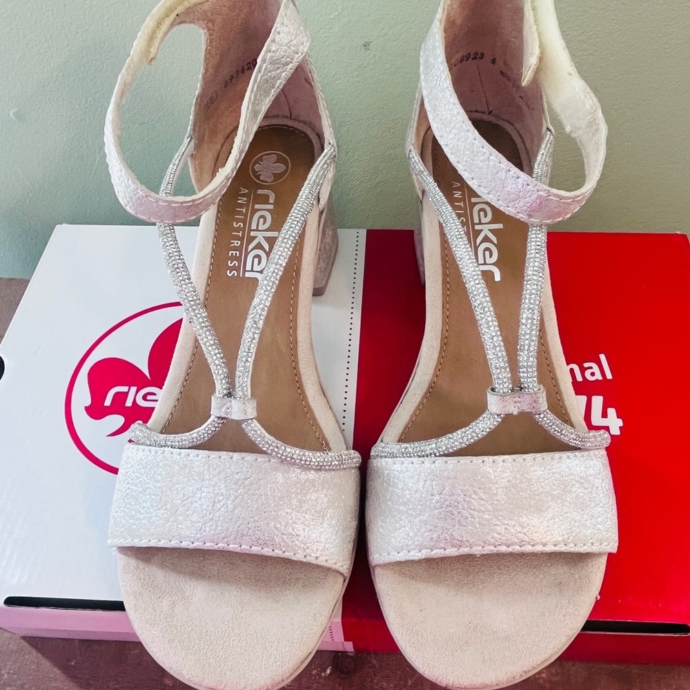 Rieker Women's Elegant White Heels